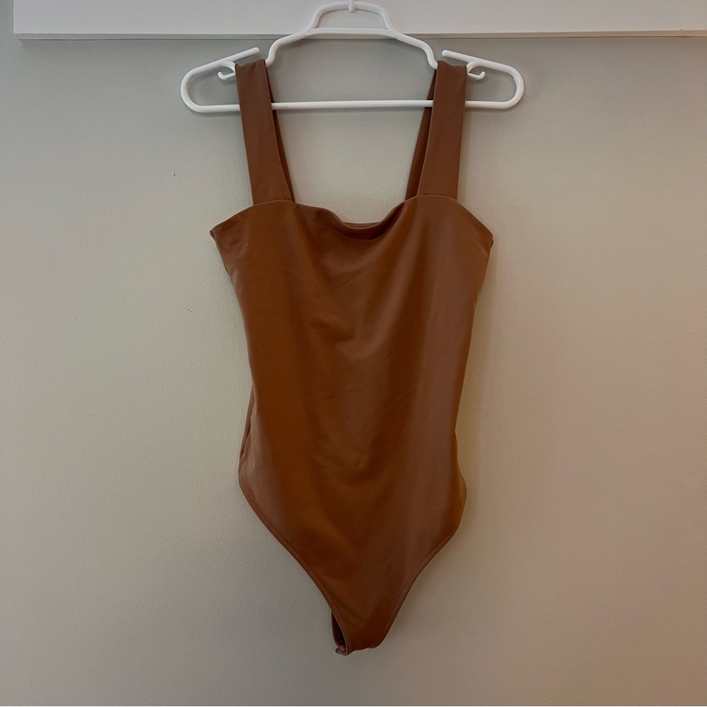 Abercrombie & Fitch Tan Square Neck Bodysuit